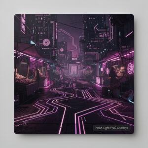 Neon Light PNG Overlays